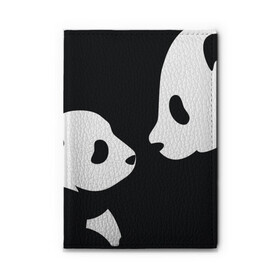 Обложка для автодокументов с принтом Panda в Ухте, натуральная кожа |  размер 19,9*13 см; внутри 4 больших “конверта” для документов и один маленький отдел — туда идеально встанут права | Тематика изображения на принте: bearcat | coon bear | panda | бамбуковый медвед | большая панда | гигантская панда