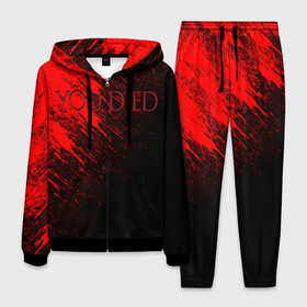 Мужской костюм 3D с принтом DARK SOULS в Ухте, 100% полиэстер | Манжеты и пояс оформлены тканевой резинкой, двухслойный капюшон со шнурком для регулировки, карманы спереди | Тематика изображения на принте: dark souls | dark souls iii | дарк солс | дарк соулс | темные души | черные души