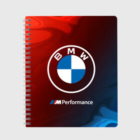 Тетрадь с принтом BMW БМВ в Ухте, 100% бумага | 48 листов, плотность листов — 60 г/м2, плотность картонной обложки — 250 г/м2. Листы скреплены сбоку удобной пружинной спиралью. Уголки страниц и обложки скругленные. Цвет линий — светло-серый
 | 2020 | auto | b m w | bmv | bmw | car | logo | moto | performance | power | series | sport | авто | б м в | бмв | игра | игры | иьц | лого | логотип | марка | машина | мото | мотоцикл | павер | перфоманс | серии | серия | символ | спорт