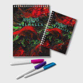 Блокнот с принтом Assassins Creed Valhalla в Ухте, 100% бумага | 48 листов, плотность листов — 60 г/м2, плотность картонной обложки — 250 г/м2. Листы скреплены удобной пружинной спиралью. Цвет линий — светло-серый
 | 