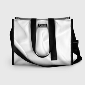 Сумка-шоппер 3D Белое полотно текстура: в Ухте, 100% полиэстер | застегивается на металлическую кнопку; внутренний карман застегивается на молнию. Стенки укреплены специальным мягким материалом, чтобы защитить содержимое от несильных ударов
 | белая ткань | мятая ткань | полотно | скатерть | ткань
