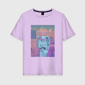 Женская футболка хлопок Oversize с принтом Vaporwave art 87 в Ухте, 100% хлопок | свободный крой, круглый ворот, спущенный рукав, длина до линии бедер
 | aesthetic | electronica | music | киберпанк | лаунж | музыка | поп | скульптура