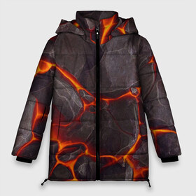 Женская зимняя куртка 3D лава: в Ухте, верх — 100% полиэстер; подкладка — 100% полиэстер; утеплитель — 100% полиэстер | длина ниже бедра, силуэт Оверсайз. Есть воротник-стойка, отстегивающийся капюшон и ветрозащитная планка. 
Боковые карманы с листочкой на кнопках и внутренний карман на молнии | lava | stones | texture | volcanic | вулканический | камни | лава | текстура