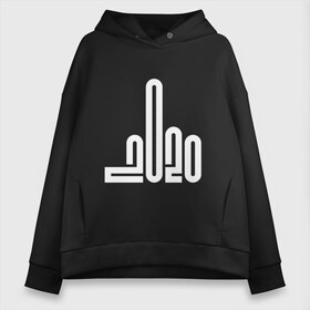 Женское худи Oversize хлопок с принтом Fuck you 2020 в Ухте, френч-терри — 70% хлопок, 30% полиэстер. Мягкий теплый начес внутри —100% хлопок | боковые карманы, эластичные манжеты и нижняя кромка, капюшон на магнитной кнопке | Тематика изображения на принте: 