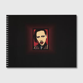Альбом для рисования с принтом Marilyn Manson в Ухте, 100% бумага
 | матовая бумага, плотность 200 мг. | Тематика изображения на принте: manson | marilyn | marilyn manson | мэнсон | мэрилин | мэрилин мэнсон