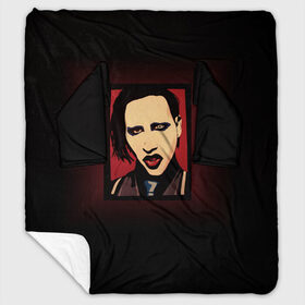 Плед с рукавами с принтом Marilyn Manson в Ухте, 100% полиэстер | Закругленные углы, все края обработаны. Ткань не мнется и не растягивается. Размер 170*145 | manson | marilyn | marilyn manson | мэнсон | мэрилин | мэрилин мэнсон