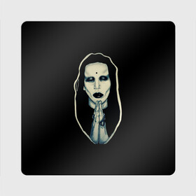 Магнит виниловый Квадрат с принтом Marilyn Manson в Ухте, полимерный материал с магнитным слоем | размер 9*9 см, закругленные углы | Тематика изображения на принте: manson | marilyn | marilyn manson | мэнсон | мэрилин | мэрилин мэнсон