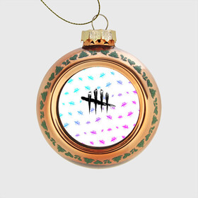 Стеклянный ёлочный шар с принтом DEAD BY DAYLIGHT в Ухте, Стекло | Диаметр: 80 мм | daylight | dead | dead by daylight | game | games | horror | logo | skull | skulls | zombie | бай | выживание | деад | дед | дейлайт | дэае | дэд | дэйлайт | зомби | игра | игры | лого | логотип | символ | хоррор | череп | черепа