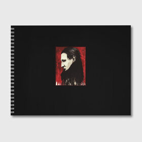 Альбом для рисования с принтом Marilyn Manson в Ухте, 100% бумага
 | матовая бумага, плотность 200 мг. | Тематика изображения на принте: manson | marilyn | marilyn manson | мэнсон | мэрилин | мэрилин мэнсон