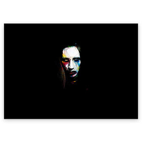Поздравительная открытка с принтом Marilyn Manson в Ухте, 100% бумага | плотность бумаги 280 г/м2, матовая, на обратной стороне линовка и место для марки
 | Тематика изображения на принте: manson | marilyn | marilyn manson | мэнсон | мэрилин | мэрилин мэнсон