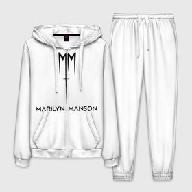 Мужской костюм 3D с принтом Marilyn Manson в Ухте, 100% полиэстер | Манжеты и пояс оформлены тканевой резинкой, двухслойный капюшон со шнурком для регулировки, карманы спереди | manson | marilyn | marilyn manson | мэнсон | мэрилин | мэрилин мэнсон