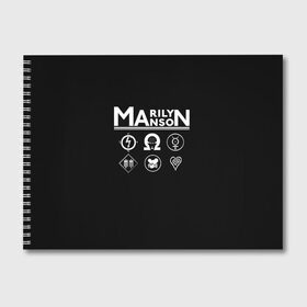 Альбом для рисования с принтом Marilyn Manson в Ухте, 100% бумага
 | матовая бумага, плотность 200 мг. | Тематика изображения на принте: manson | marilyn | marilyn manson | мэнсон | мэрилин | мэрилин мэнсон