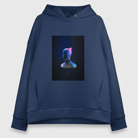 Женское худи Oversize хлопок с принтом NEON ART 11 в Ухте, френч-терри — 70% хлопок, 30% полиэстер. Мягкий теплый начес внутри —100% хлопок | боковые карманы, эластичные манжеты и нижняя кромка, капюшон на магнитной кнопке | art | neon aesthetic | neon art | vaporwave art | цифровые файлы