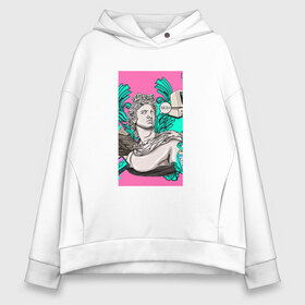 Женское худи Oversize хлопок с принтом NEON ART 11-21-2 в Ухте, френч-терри — 70% хлопок, 30% полиэстер. Мягкий теплый начес внутри —100% хлопок | боковые карманы, эластичные манжеты и нижняя кромка, капюшон на магнитной кнопке | art | neon aesthetic | neon art | vaporwave art | цифровые файлы