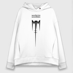 Женское худи Oversize хлопок с принтом TRDMrnMsn Marilyn Manson в Ухте, френч-терри — 70% хлопок, 30% полиэстер. Мягкий теплый начес внутри —100% хлопок | боковые карманы, эластичные манжеты и нижняя кромка, капюшон на магнитной кнопке | art | logo | manson | marilyn | rock | usa | великий | лого | логотип | мэнсон | мэрилин | рок | ужасный