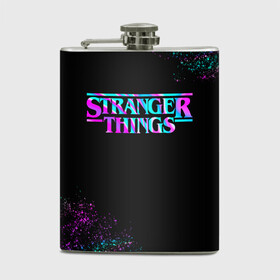 Фляга с принтом Очень странные дела в Ухте, металлический корпус | емкость 0,22 л, размер 125 х 94 мм. Виниловая наклейка запечатывается полностью | Тематика изображения на принте: netflix | stranger things | дела | из сериала | нетфликс | очень странные дела | сериал | странные | странные дела