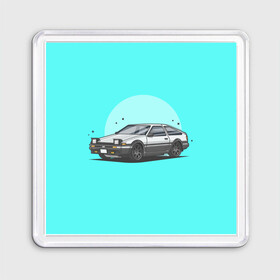 Магнит 55*55 Хачироку АЕ86: в Ухте, Пластик | Размер: 65*65 мм; Размер печати: 55*55 мм | initial d | levin | trueno | дрифт | такуми | тюнинг | хачироку