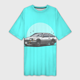 Платье-футболка 3D Хачироку АЕ86: в Ухте,  |  | initial d | levin | trueno | дрифт | такуми | тюнинг | хачироку