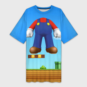 Платье-футболка 3D с принтом Mario в Ухте,  |  | 8 бит | dandy | mario | водопроводчик | денди | игры на денди | марио