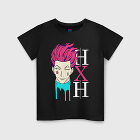 Детская футболка хлопок с принтом Hunter x Hunter, Hisoka в Ухте, 100% хлопок | круглый вырез горловины, полуприлегающий силуэт, длина до линии бедер | anime | hisoka | hunter x hunter | аниме | манга | охотник х охотник | хантер хантер | хантеры | хисока
