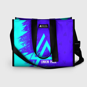 Сумка-шоппер 3D с принтом LINKIN PARK ЛИНКИН ПАРК в Ухте, 100% полиэстер | застегивается на металлическую кнопку; внутренний карман застегивается на молнию. Стенки укреплены специальным мягким материалом, чтобы защитить содержимое от несильных ударов
 | linkin | linkinpark | logo | lp | music | park | rock | линкин | линкинпарк | лого | логотип | логотипы | лп | музыка | парк | рок | символ