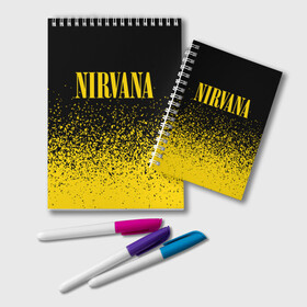 Блокнот с принтом NIRVANA НИРВАНА в Ухте, 100% бумага | 48 листов, плотность листов — 60 г/м2, плотность картонной обложки — 250 г/м2. Листы скреплены удобной пружинной спиралью. Цвет линий — светло-серый
 | band | cobain | face | kurt | logo | music | nirvana | rock | rocknroll | группа | кобейн | курт | лого | логотип | музыка | музыкальная | нирвана | рожица | рок | рокнролл | символ