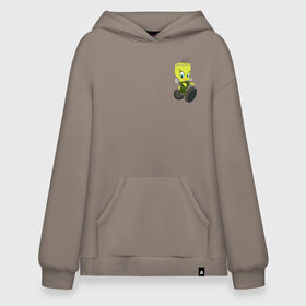 Худи SuperOversize хлопок с принтом Твити и Сильвестр в Ухте, 70% хлопок, 30% полиэстер, мягкий начес внутри | карман-кенгуру, эластичная резинка на манжетах и по нижней кромке, двухслойный капюшон
 | looney tunes | sylvester | tweety | vdzabma | луни тюнз | сильвестр | твити