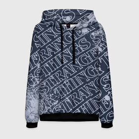 Мужская толстовка 3D с принтом ОЧЕНЬ СТРАННЫЕ ДЕЛА STRANGER в Ухте, 100% полиэстер | двухслойный капюшон со шнурком для регулировки, мягкие манжеты на рукавах и по низу толстовки, спереди карман-кенгуру с мягким внутренним слоем. | netflix | series | strange | stranger | things | бобби | браун | вулфард | дела | демогорген | дина | лого | логотип | логотипы | милли | нетфликс | одиннадцать | очень | сериал | сериалы | символ | символы | странные | финн