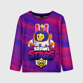 Детский лонгслив 3D с принтом ЛУННЫЙ СПРУТ BRAWL STARS в Ухте, 100% полиэстер | длинные рукава, круглый вырез горловины, полуприлегающий силуэт
 | 8 bit | brawl | crow | leon | max | mecha | moon sprout | nani | rogue | sally | spike | sprout | stars | werewolf | wolf | бравл | волк | ворон | заяц | леон | лунный спрут | макс | мортис | нани | оборотень | ребенку | робот | салли 