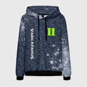 Мужская толстовка 3D с принтом ОЧЕНЬ СТРАННЫЕ ДЕЛА STRANGER в Ухте, 100% полиэстер | двухслойный капюшон со шнурком для регулировки, мягкие манжеты на рукавах и по низу толстовки, спереди карман-кенгуру с мягким внутренним слоем. | 
