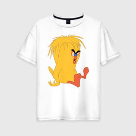 Женская футболка хлопок Oversize Твити и Сильвестр: в Ухте, 100% хлопок | свободный крой, круглый ворот, спущенный рукав, длина до линии бедер
 | looney tunes | sylvester | tweety | vdzabma | луни тюнз | сильвестр | твити