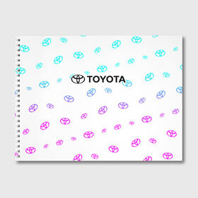 Альбом для рисования с принтом TOYOTA ТОЙОТА в Ухте, 100% бумага
 | матовая бумага, плотность 200 мг. | Тематика изображения на принте: auto | camry | corolla | cruiser | land | logo | moto | rav | supra | toyota | авенсис | авто | автомобиль | камри | королла | крузер | ленд | лого | логотип | логотипы | марка | мото | рав | символ | тоета | тоеты | тойота | тойоты