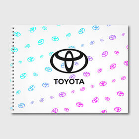 Альбом для рисования с принтом TOYOTA ТОЙОТА в Ухте, 100% бумага
 | матовая бумага, плотность 200 мг. | Тематика изображения на принте: auto | camry | corolla | cruiser | land | logo | moto | rav | supra | toyota | авенсис | авто | автомобиль | камри | королла | крузер | ленд | лого | логотип | логотипы | марка | мото | рав | символ | тоета | тоеты | тойота | тойоты