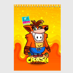 Скетчбук с принтом Fall Guys CRASH в Ухте, 100% бумага
 | 48 листов, плотность листов — 100 г/м2, плотность картонной обложки — 250 г/м2. Листы скреплены сверху удобной пружинной спиралью | crash | fall guys | run | steam | ultimate knockout | бег | бегущие | бегущие человечки | королевская битва | краш | крэш | лис | лиса | лого | логотип | падающие человечки | падающий парень | человечки