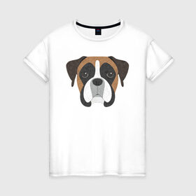 Женская футболка хлопок с принтом Для Любителей Боксёров в Ухте, 100% хлопок | прямой крой, круглый вырез горловины, длина до линии бедер, слегка спущенное плечо | 