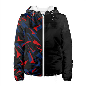 Женская куртка 3D с принтом SPORT WEAR в Ухте, ткань верха — 100% полиэстер, подклад — флис | прямой крой, подол и капюшон оформлены резинкой с фиксаторами, два кармана без застежек по бокам, один большой потайной карман на груди. Карман на груди застегивается на липучку | abstraction | geometry | neon | sport | sport wear | texture | абстракция | брызги | геометрия | краски | красный | линии | неон | неоновый | полосы | соты | спорт | спортивная одежда | спортивная форма | текстура | фигуры