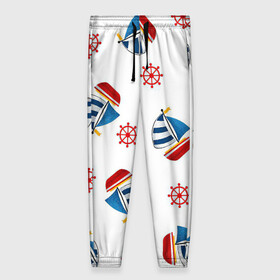 Женские брюки 3D Морская атмосфера: в Ухте, полиэстер 100% | прямой крой, два кармана без застежек по бокам, с мягкой трикотажной резинкой на поясе и по низу штанин. В поясе для дополнительного комфорта — широкие завязки | арт | белый | корабли | корабль | красный | море | рисунок | синий | штурвал | яхта | яхты