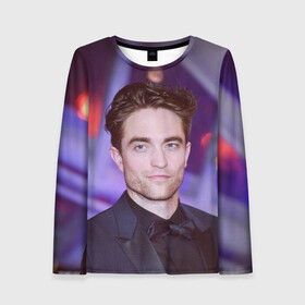 Женский лонгслив 3D с принтом Роберт Паттинсон в Ухте, 100% полиэстер | длинные рукава, круглый вырез горловины, полуприлегающий силуэт | batman | devil all the time | robert pattinson | the batman | twilight | бетмен | бэтмен | дьявол всегда здесь | роберт паттинсон | сумерки