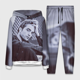 Женский костюм 3D (с толстовкой) с принтом Роберт Паттинсон в Ухте,  |  | Тематика изображения на принте: batman | devil all the time | robert pattinson | the batman | twilight | бетмен | бэтмен | дьявол всегда здесь | роберт паттинсон | сумерки