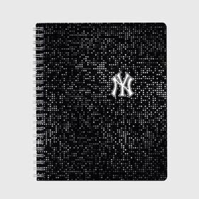 Тетрадь с принтом New York Yankees в Ухте, 100% бумага | 48 листов, плотность листов — 60 г/м2, плотность картонной обложки — 250 г/м2. Листы скреплены сбоку удобной пружинной спиралью. Уголки страниц и обложки скругленные. Цвет линий — светло-серый
 | baseball | fashion | game | glitch | new york | sport | бейсбол | игра | мода | нью йорк | спорт