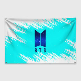 Флаг-баннер с принтом BTS. в Ухте, 100% полиэстер | размер 67 х 109 см, плотность ткани — 95 г/м2; по краям флага есть четыре люверса для крепления | bangtan boys | bt21 | bts | k pop | бтс | музыка