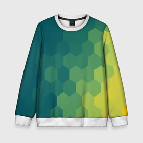 Детский свитшот 3D с принтом Hexagon в Ухте, 100% полиэстер | свободная посадка, прямой крой, мягкая тканевая резинка на рукавах и понизу свитшота | орнамент | текстуры | узор | шестиугольник
