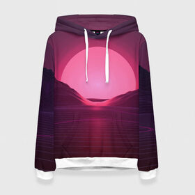 Женская толстовка 3D Фиолетовый закат: в Ухте, 100% полиэстер  | двухслойный капюшон со шнурком для регулировки, мягкие манжеты на рукавах и по низу толстовки, спереди карман-кенгуру с мягким внутренним слоем. | кибер закат