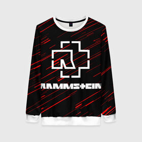 Женский свитшот 3D с принтом Rammstein. в Ухте, 100% полиэстер с мягким внутренним слоем | круглый вырез горловины, мягкая резинка на манжетах и поясе, свободная посадка по фигуре | music | rammstein | rock | индастриал метал | метал группа | музыка | музыкальная группа | немецкая метал группа | рамштайн | рок | хард рок