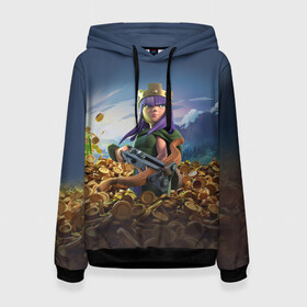 Женская толстовка 3D с принтом Clash of Clans в Ухте, 100% полиэстер  | двухслойный капюшон со шнурком для регулировки, мягкие манжеты на рукавах и по низу толстовки, спереди карман-кенгуру с мягким внутренним слоем. | clash of clans | clash royale | game | supercell | детская | детям | игра | клаш оф кланс | клаш оф кленс | клеш оф кленс | клэш оф кланс | компьютерная игра | пекка