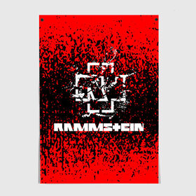 Постер с принтом Rammstein. в Ухте, 100% бумага
 | бумага, плотность 150 мг. Матовая, но за счет высокого коэффициента гладкости имеет небольшой блеск и дает на свету блики, но в отличии от глянцевой бумаги не покрыта лаком | music | rammstein | rock | индастриал метал | метал группа | музыка | музыкальная группа | немецкая метал группа | рамштайн | рок | хард рок