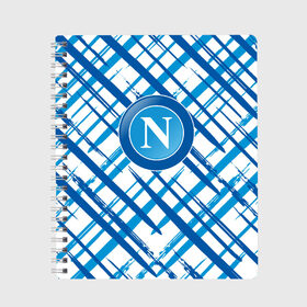 Тетрадь с принтом NAPOLI в Ухте, 100% бумага | 48 листов, плотность листов — 60 г/м2, плотность картонной обложки — 250 г/м2. Листы скреплены сбоку удобной пружинной спиралью. Уголки страниц и обложки скругленные. Цвет линий — светло-серый
 | fc | football | football club | napoli | sport | итальянский профессиональный футбольный клуб | наполи | неаполь | спорт | уефа | униформа | фирменные цвета | фк | футбол | футбольный клуб