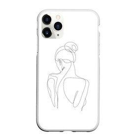 Чехол для iPhone 11 Pro Max матовый с принтом одной линией силуэт девушки в Ухте, Силикон |  | Тематика изображения на принте: девушка | женщина | минимализм | не отрывая руки | одной линией | силуэт | чб | черная линия