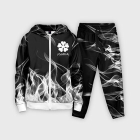 Детский костюм 3D с принтом Black Clover on smoky background в Ухте,  |  | anime | black clover | аниме | боевик | буракку куро:ба | кино | комедия | магия | мультфильм | фэнтези | черный клевер | японская сёнэн манга