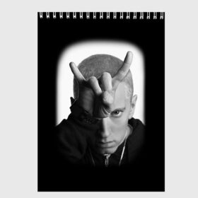 Скетчбук с принтом EMINEM в Ухте, 100% бумага
 | 48 листов, плотность листов — 100 г/м2, плотность картонной обложки — 250 г/м2. Листы скреплены сверху удобной пружинной спиралью | eminem | rap | актёр | американский рэпер | композитор | маршалл | продюсер | рэп | рэпер | эминем